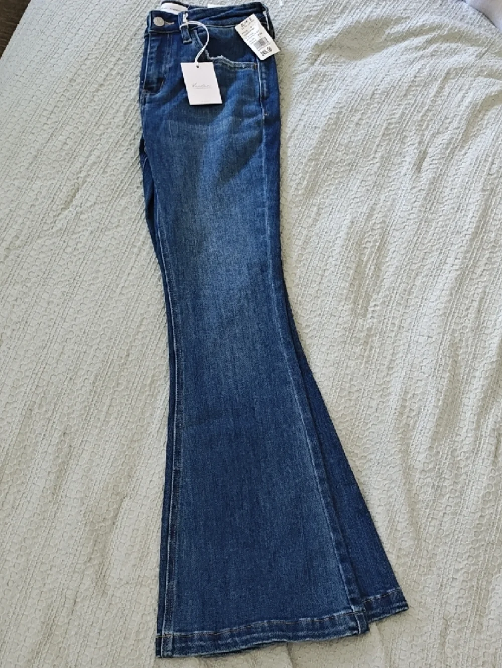 KanCan Dark Blue Flare Jeans - Picture 1 of 4
